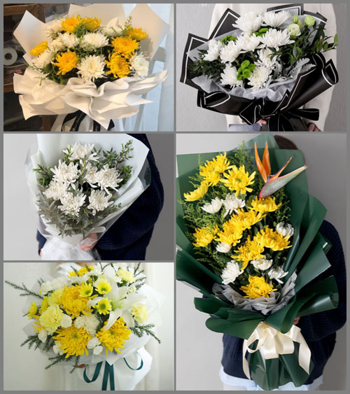 山东青岛平度市旧店镇斜岭前村白事花束代送